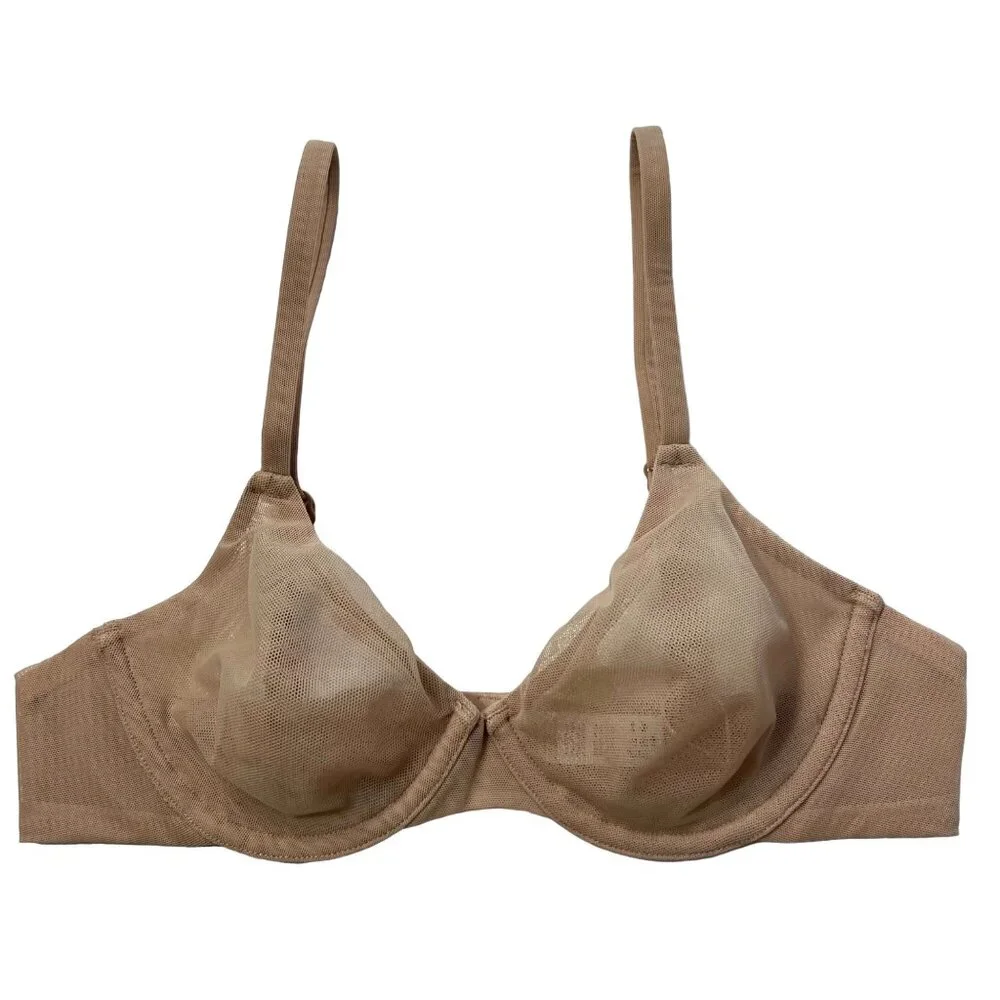 SKIMS Mesh Underwire Bra Convertible Clay 34A - Picture 2 of 9